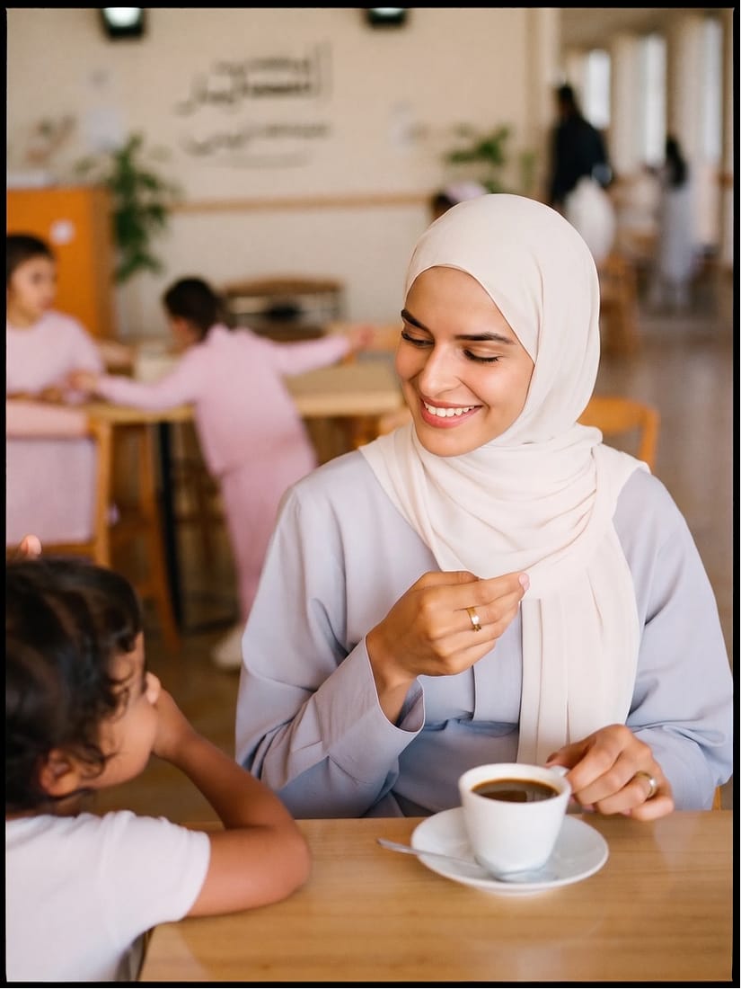 A parent and child sharing a quiet moment together